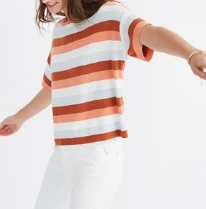 Madewell Boxy Sweater Tee in Maggy Stripe